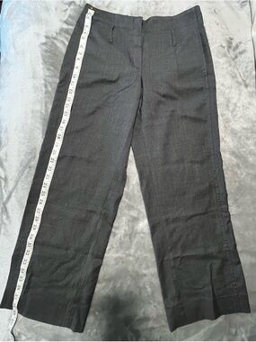 Classic grey Wide-Leg Dress Pants size 8 100% virgin wool
